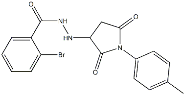  2-bromo-N'-[1-(4-methylphenyl)-2,5-dioxo-3-pyrrolidinyl]benzohydrazide