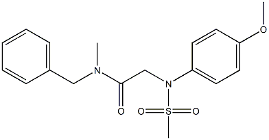 N-benzyl-2-[4-methoxy(methylsulfonyl)anilino]-N-methylacetamide Structure