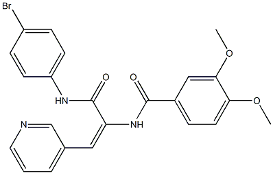  N-[1-[(4-bromoanilino)carbonyl]-2-(3-pyridinyl)vinyl]-3,4-dimethoxybenzamide