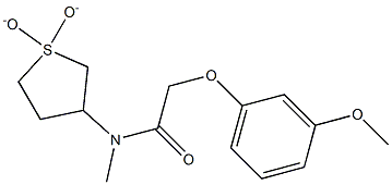 N-(1,1-dioxidotetrahydro-3-thienyl)-2-(3-methoxyphenoxy)-N-methylacetamide,,结构式