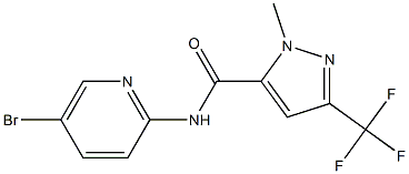 N-(5-bromo-2-pyridinyl)-1-methyl-3-(trifluoromethyl)-1H-pyrazole-5-carboxamide Structure