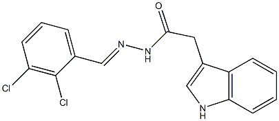 N'-(2,3-dichlorobenzylidene)-2-(1H-indol-3-yl)acetohydrazide Structure