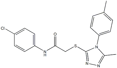  N-(4-chlorophenyl)-2-{[5-methyl-4-(4-methylphenyl)-4H-1,2,4-triazol-3-yl]sulfanyl}acetamide