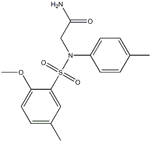 2-{[(2-methoxy-5-methylphenyl)sulfonyl]-4-methylanilino}acetamide 结构式