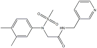 2-[3,4-dimethyl(methylsulfonyl)anilino]-N-(3-pyridinylmethyl)acetamide|
