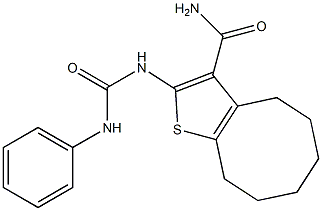 2-[(anilinocarbonyl)amino]-4,5,6,7,8,9-hexahydrocycloocta[b]thiophene-3-carboxamide