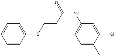 N-(3-chloro-4-methylphenyl)-3-(phenylsulfanyl)propanamide Structure