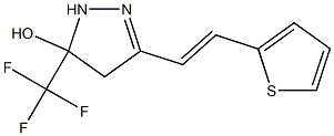 3-[2-(2-thienyl)vinyl]-5-(trifluoromethyl)-4,5-dihydro-1H-pyrazol-5-ol Structure