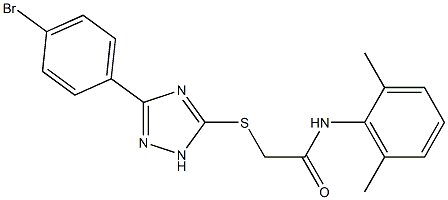 2-{[3-(4-bromophenyl)-1H-1,2,4-triazol-5-yl]sulfanyl}-N-(2,6-dimethylphenyl)acetamide Structure