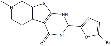 2-(5-bromo-2-furyl)-7-methyl-2,3,5,6,7,8-hexahydropyrido[4',3':4,5]thieno[2,3-d]pyrimidin-4(1H)-one Structure