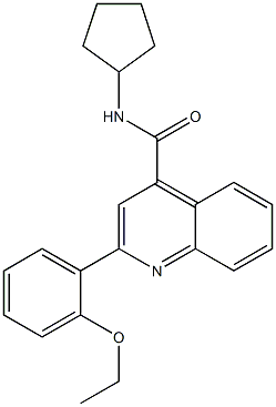 N-cyclopentyl-2-(2-ethoxyphenyl)-4-quinolinecarboxamide,,结构式