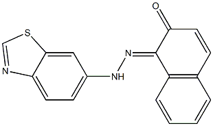 1,2-naphthalenedione 1-(1,3-benzothiazol-6-ylhydrazone) Struktur