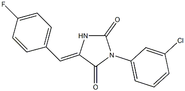 3-(3-chlorophenyl)-5-(4-fluorobenzylidene)-2,4-imidazolidinedione