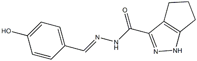 N'-(4-hydroxybenzylidene)-1,4,5,6-tetrahydrocyclopenta[c]pyrazole-3-carbohydrazide 结构式