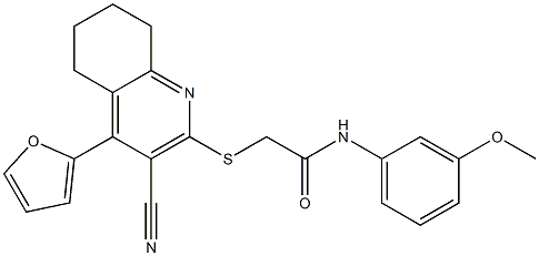  2-{[3-cyano-4-(2-furyl)-5,6,7,8-tetrahydroquinolin-2-yl]sulfanyl}-N-(3-methoxyphenyl)acetamide