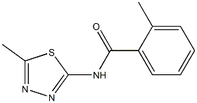 2-methyl-N-(5-methyl-1,3,4-thiadiazol-2-yl)benzamide 化学構造式