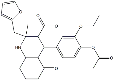  tetrahydro-2-furanylmethyl 4-[4-(acetyloxy)-3-ethoxyphenyl]-2-methyl-5-oxo-1,4,5,6,7,8-hexahydro-3-quinolinecarboxylate