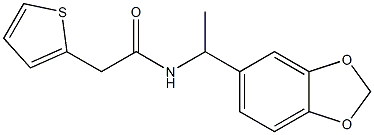 N-[1-(1,3-benzodioxol-5-yl)ethyl]-2-(2-thienyl)acetamide Structure
