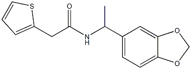 N-[1-(1,3-benzodioxol-5-yl)ethyl]-2-(2-thienyl)acetamide Struktur