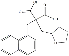 2-(1-naphthylmethyl)-2-(tetrahydro-2-furanylmethyl)malonic acid Struktur