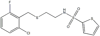 N-{2-[(2-chloro-6-fluorobenzyl)sulfanyl]ethyl}-2-thiophenesulfonamide Structure