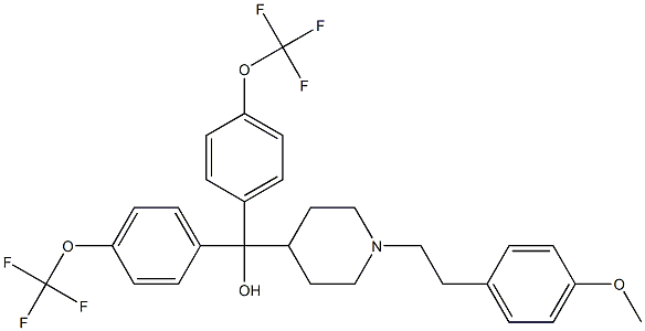 {1-[2-(4-methoxyphenyl)ethyl]-4-piperidinyl}{bis[4-(trifluoromethoxy)phenyl]}methanol