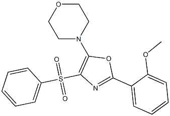 4-[2-(2-methoxyphenyl)-4-(phenylsulfonyl)-1,3-oxazol-5-yl]morpholine Structure