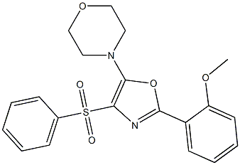 4-[2-(2-methoxyphenyl)-4-(phenylsulfonyl)-1,3-oxazol-5-yl]morpholine 结构式