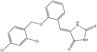 5-{2-[(2,4-dichlorobenzyl)oxy]benzylidene}-2-thioxo-4-imidazolidinone 化学構造式