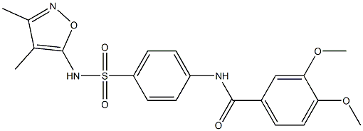 N-(4-{[(3,4-dimethyl-5-isoxazolyl)amino]sulfonyl}phenyl)-3,4-dimethoxybenzamide Structure