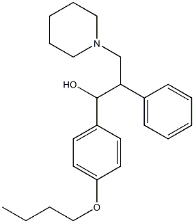 1-(4-butoxyphenyl)-2-phenyl-3-(1-piperidinyl)-1-propanol 化学構造式