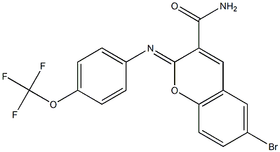 6-bromo-2-{[4-(trifluoromethoxy)phenyl]imino}-2H-chromene-3-carboxamide