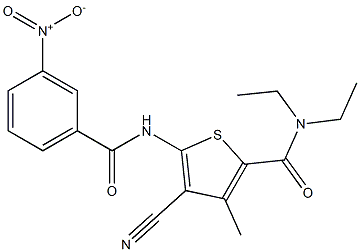 4-cyano-N,N-diethyl-5-[({3-nitrophenyl}carbonyl)amino]-3-methylthiophene-2-carboxamide