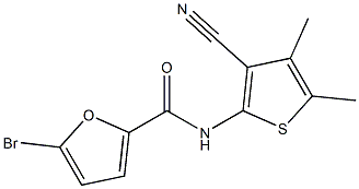 5-bromo-N-(3-cyano-4,5-dimethyl-2-thienyl)-2-furamide,,结构式
