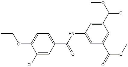 dimethyl 5-[(3-chloro-4-ethoxybenzoyl)amino]isophthalate,,结构式