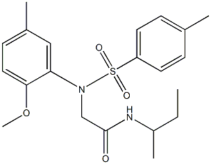 N-(sec-butyl)-2-{2-methoxy-5-methyl[(4-methylphenyl)sulfonyl]anilino}acetamide|