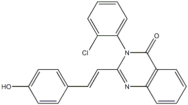 3-(2-chlorophenyl)-2-[2-(4-hydroxyphenyl)vinyl]-4(3H)-quinazolinone Struktur