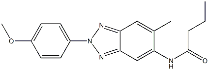 N-[2-(4-methoxyphenyl)-6-methyl-2H-1,2,3-benzotriazol-5-yl]butanamide,,结构式