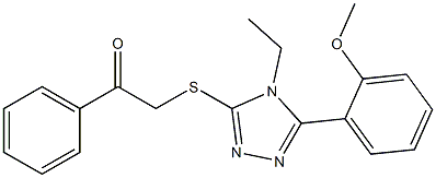 2-{[4-ethyl-5-(2-methoxyphenyl)-4H-1,2,4-triazol-3-yl]sulfanyl}-1-phenylethanone|