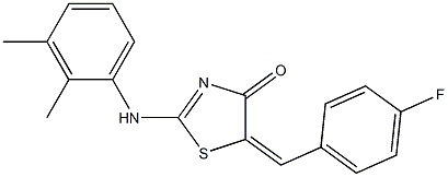 2-(2,3-dimethylanilino)-5-(4-fluorobenzylidene)-1,3-thiazol-4(5H)-one Structure