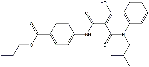 propyl 4-({[4-hydroxy-1-(2-methylpropyl)-2-oxo-1,2-dihydroquinolin-3-yl]carbonyl}amino)benzoate|