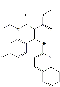 diethyl 2-[(4-fluorophenyl)(2-naphthylamino)methyl]malonate,,结构式