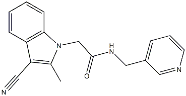 2-(3-cyano-2-methyl-1H-indol-1-yl)-N-(3-pyridinylmethyl)acetamide