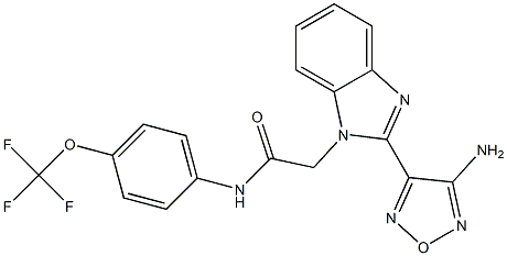 2-[2-(4-amino-1,2,5-oxadiazol-3-yl)-1H-benzimidazol-1-yl]-N-[4-(trifluoromethoxy)phenyl]acetamide|