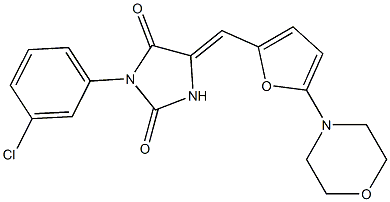 3-(3-chlorophenyl)-5-{[5-(4-morpholinyl)-2-furyl]methylene}-2,4-imidazolidinedione