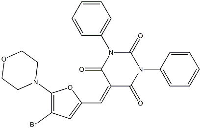 5-{[4-bromo-5-(4-morpholinyl)-2-furyl]methylene}-1,3-diphenyl-2,4,6(1H,3H,5H)-pyrimidinetrione