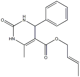 2-butenyl 6-methyl-2-oxo-4-phenyl-1,2,3,4-tetrahydro-5-pyrimidinecarboxylate 结构式