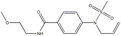 4-[allyl(methylsulfonyl)amino]-N-(2-methoxyethyl)benzamide 结构式