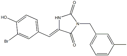 5-(3-bromo-4-hydroxybenzylidene)-3-(3-methylbenzyl)-2,4-imidazolidinedione