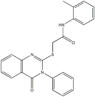 N-(2-methylphenyl)-2-[(4-oxo-3-phenyl-3,4-dihydroquinazolin-2-yl)sulfanyl]acetamide Structure